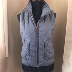 Chambray Quilted Vest